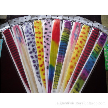 Super Fashion Plain Color and Fancy Color Animal Print Synthetic Clip in Hair Extension